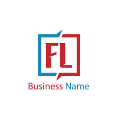 Obraz premium Initial Letter FL Logo Template Design