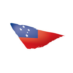 Samoa flag, vector illustration on a white background