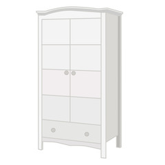 cupboard against white background