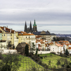 Winter night in Prague's hills