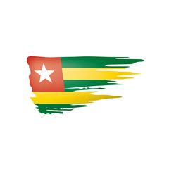 togo flag, vector illustration on a white background