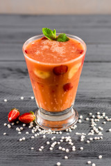 Healthy orange fruit smoothie