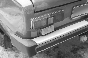 Car headlights. Retro
