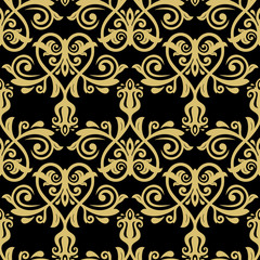 Orient classic pattern. Seamless abstract background with repeating elements. Orient golden background