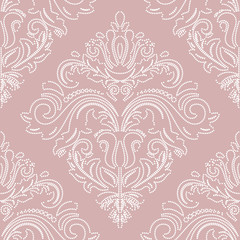 Orient classic white pattern. Seamless abstract background with repeating elements. Orient background