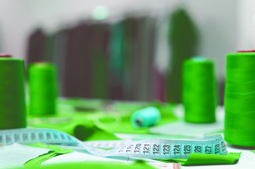 Green image of tailor's ruler