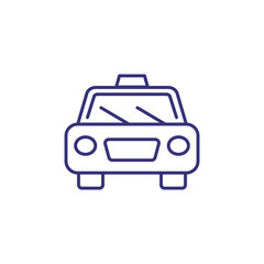 Taxi service line icon. Car, automobile, road. Traffic concept. Vector illustration can be used for topics like service, garage, tourism