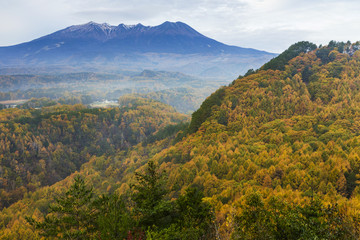 晩秋の開田高原と御嶽山