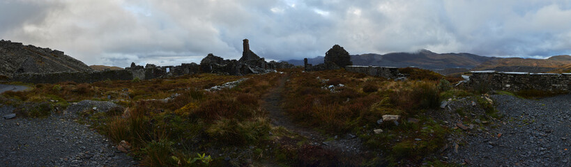 Mountains in Wales in the autumn time.