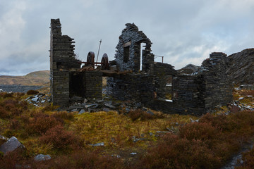 Mountains in Wales in the autumn time.