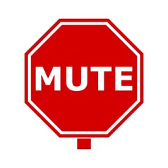 Mute road red tag sign