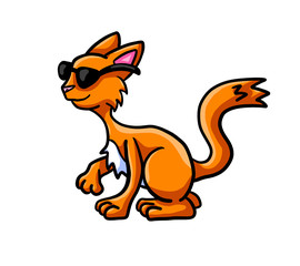 Orange Cat With Sunglasses