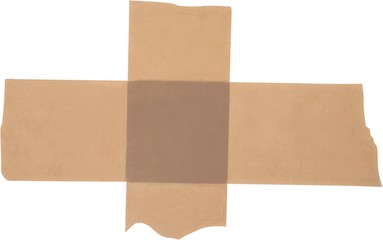 Pieces of brown tape