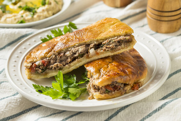 Homemade Lamb and Tomato Arayes Pita