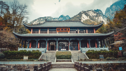 Chinese building near the Huangshan National Park. China