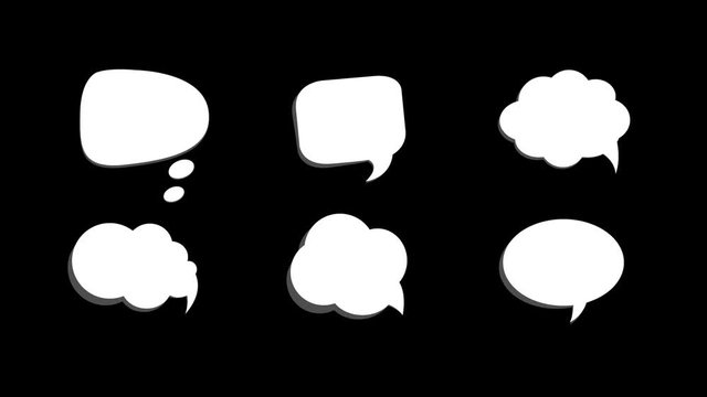 Speech bubbles animation motion graphic for presentation templete. style 3. 4k animation.