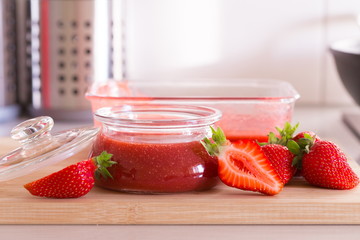 Food. Strawberry jam