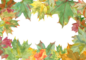 autumn leaves frame