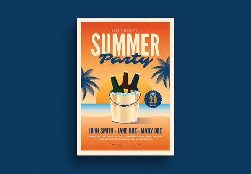 Summer Beer Party Flyer Layout
