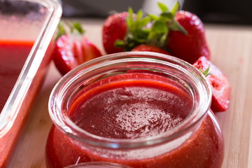 Food. Strawberry jam