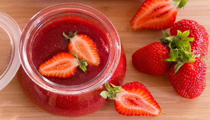 Food. Strawberry jam