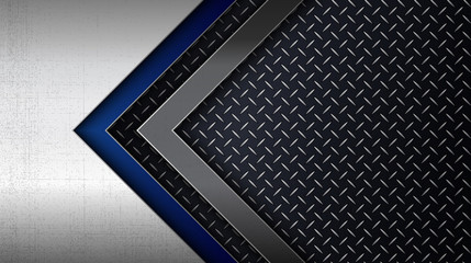 Stainless steel metal panel with diamond plate pattern