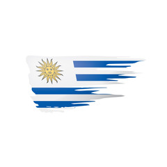 Uruguay flag, vector illustration on a white background