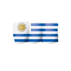 Obraz premium Uruguay flag, vector illustration on a white background