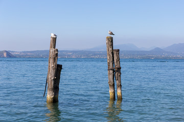 pier on the lake Garda