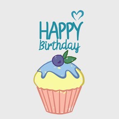 cupcake with ice cream and cherry