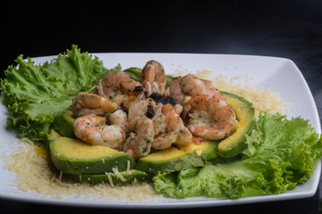 Shrimp cocktail with avocado
