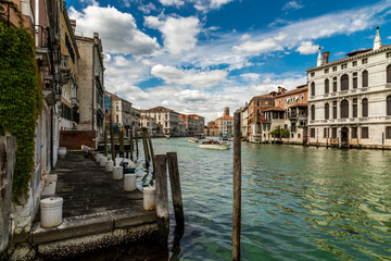 Fototapeta na wymiar Grand canal in Venice in Italy.