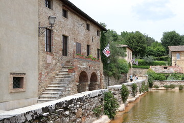 Fototapeta na wymiar Bagno Vignoni, Siena. Regione Toscana