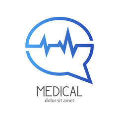 Logotipo MEDICAL con comentario en azul
