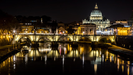 Fototapeta na wymiar Vatican Rome by night (Italy)