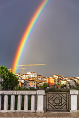 rainbow on the Adige river in Pescantina
