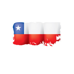 Chile flag, vector illustration on a white background