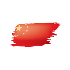 China flag, vector illustration on a white background