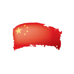 China flag, vector illustration on a white background
