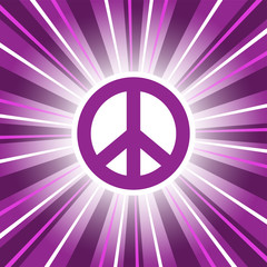 Purple Peace Sign Sunrise