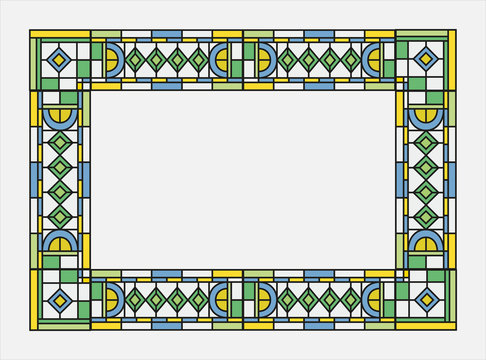 Marco de mosaicos verdes.