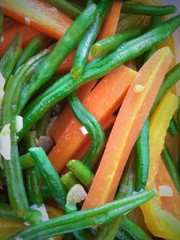 alimentação cenoura vagem cozidas vegetal alho