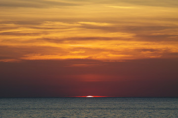 sunset over sea