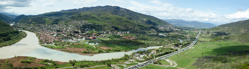 Fototapeta na wymiar Mtskheta Holy City Panorama