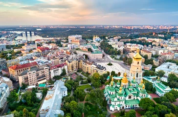 Foto op Aluminium View of Saint Sophia Cathedral in Kiev, Ukraine © Leonid Andronov