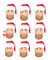 head of man in hat set