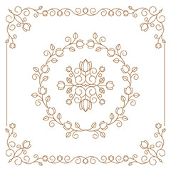 Vintage ornaments and dividers. Design elements set. Ornate floral frames and banners. Vector graphic elements for design.