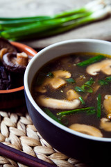  Easy Asian Mushroom Soup - Shiitake mushrooms, Enoki, King trumpet mushroom and  Eringi Asian cuisine  healthy broth.