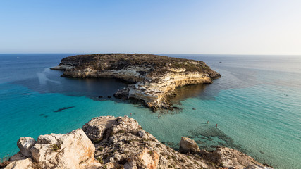 Lampedusa Isola dei Conigli - Rabbit Island Italy - obrazy, fototapety, plakaty