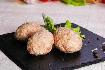 Raw pork cutlet